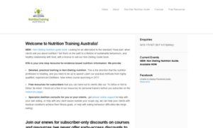 Nutritiontrainingaustralia.com.au thumbnail