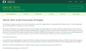 Oacac2015.uoregon.edu thumbnail