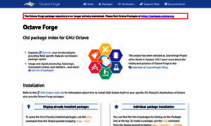 Octave.sourceforge.io thumbnail