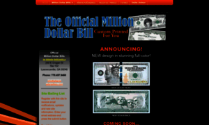 Officialmilliondollarbill.com thumbnail