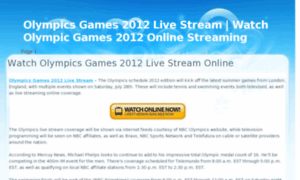 Olympicgames2012livestream.sitew.com thumbnail