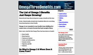 Omegathreebenefits.com thumbnail