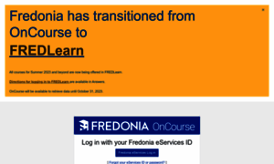 Oncourse.fredonia.edu thumbnail