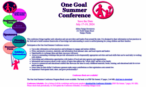 Onegoalsummerconference.org thumbnail