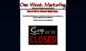 Oneweekmarketing.com thumbnail