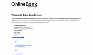 Onlinebankdirectory.com thumbnail