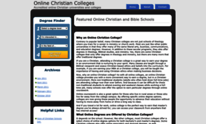 Onlinechristiancolleges.org thumbnail