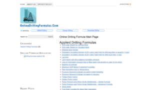 Onlinedrillingformulas.com thumbnail