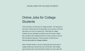 Onlinejobsforcollegestudents.net thumbnail