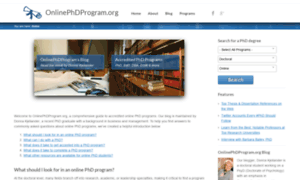 Onlinephdprogram.org thumbnail