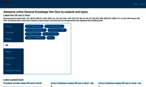 Onlinetest.hindigk.in thumbnail