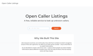 Opencallerlistings.com thumbnail