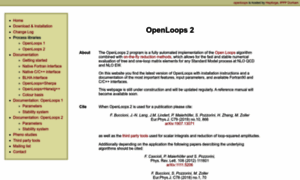 Openloops.hepforge.org thumbnail