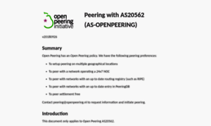 Openpeering.nl thumbnail