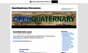 Openquaternary.wordpress.com thumbnail