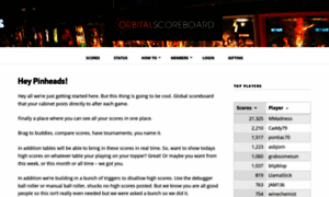 Orbitalscoreboard.com thumbnail