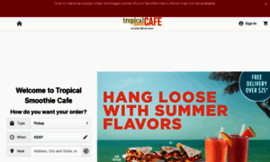 Order.tropicalsmoothiecafe.com thumbnail