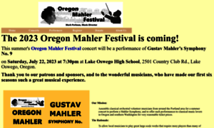 Oregonmahlerfestival.org thumbnail