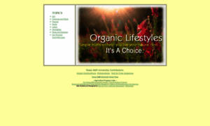 Organiclifestyles.tamu.edu thumbnail