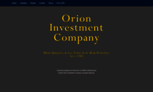 Orioninvestmentco.com thumbnail