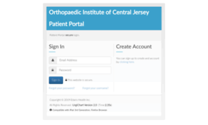 Orthoinstitute.omedixpatientportal.com thumbnail