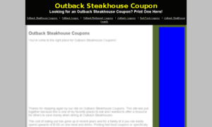 Outbacksteakhousecoupon.com thumbnail