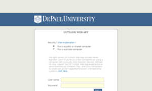 Outlook.depaul.edu thumbnail