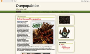Overpopulationrisks.blogspot.com thumbnail