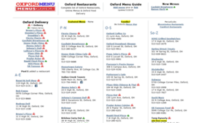Oxfordmenu.com thumbnail