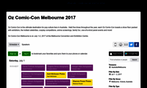 Ozcomicconmelbourne2017.sched.com thumbnail
