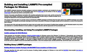 Packages.lammps.org thumbnail