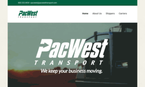 Pacwesttransport.com thumbnail