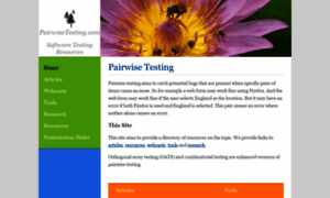 Pairwisetesting.com thumbnail