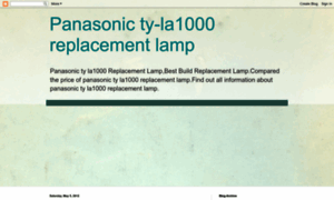 Panasonic-ty-la1000-replacement-lamp.blogspot.com thumbnail
