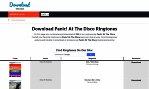 Panicatthedisco.download-ringtone.com thumbnail