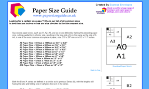 Papersizeguide.co.uk thumbnail