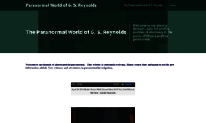 Paranormalworldofgsreynolds.com thumbnail