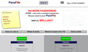 Passfilesafe.com thumbnail