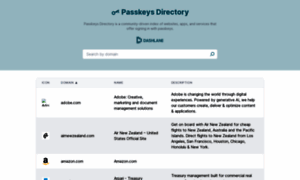 Passkeys-directory.dashlane.com thumbnail