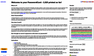 Passwordcard.org thumbnail