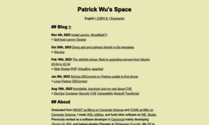 Patrickwu.space thumbnail