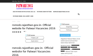 Patwari.rajasthan-govnic.in thumbnail