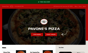 Pavonespizzamenu.com thumbnail