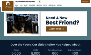 Pawsanimalshelter.org thumbnail