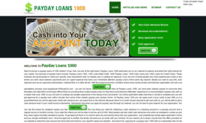 Paydayloan1000cash2u.com thumbnail