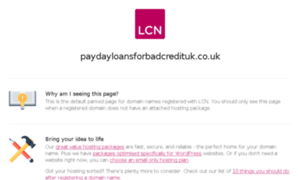 Paydayloansforbadcredituk.co.uk thumbnail