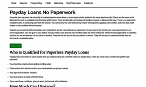 Paydayloansnopaperwork.co.za thumbnail