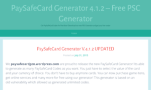 Paysafecardgen.wordpress.com thumbnail