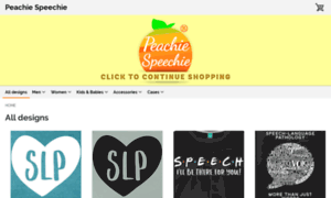 Peachiespeechie.spreadshirt.com thumbnail