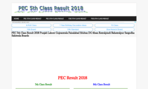 Pec5th.classresult2018.pk thumbnail